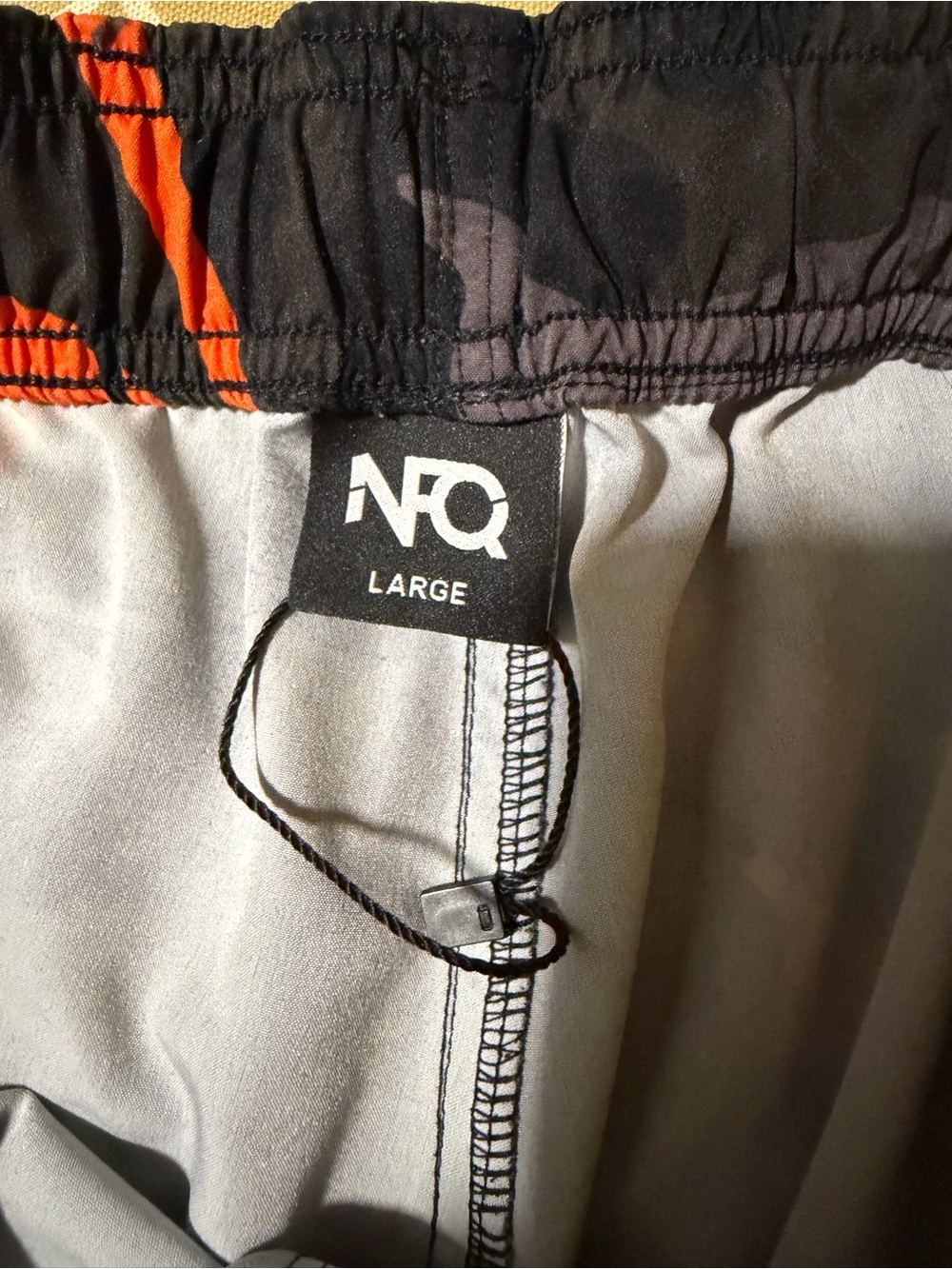 NFQ Men's Black & Orange Athletic Shorts - Picture 3 of 4